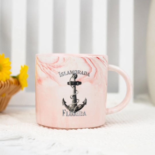 Islamorada Florida Keys Nautical Anchor Sailing Marble Mugs