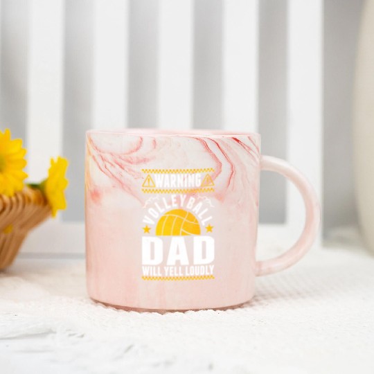 Loud Yelling Volleyball Dad Marble Mugs