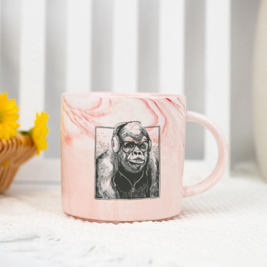 Funny Gorilla Marble Mugs