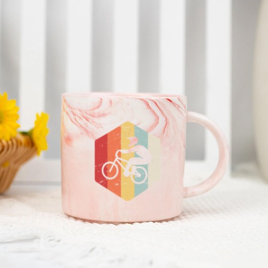 Retro Vintage Cycling Bicycle Motocross Racing Bmx Marble Mugs