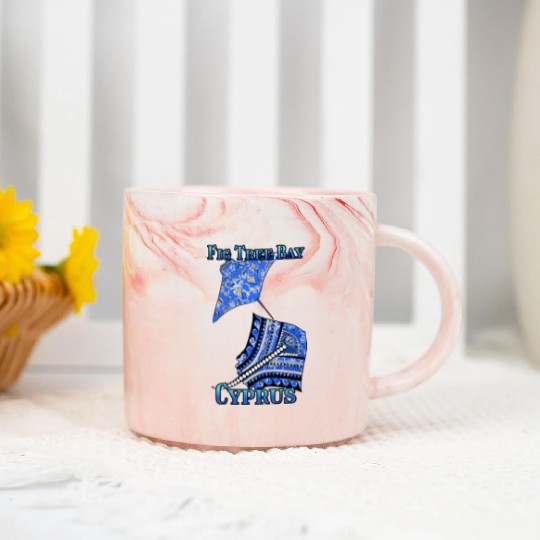 Fig Tree Bay Vacation Tribal Stingrays Marble Mugs