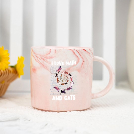 Math Kitty Cat I Love Math And Cats Mathematics Marble Mugs