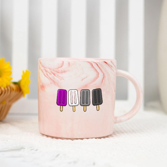 Asexual Popsicles 4th of July Ace Asex Subtle Marble Mugs