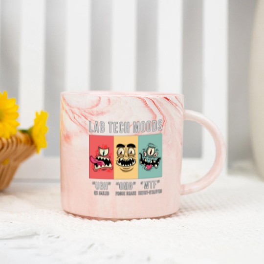 Lab Tech Moods Laboratory Science Technician Gift Marble Mugs