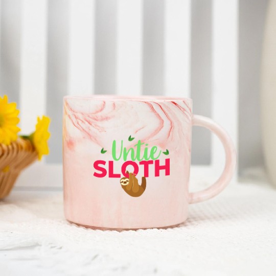 Sloth Sloths, Untie Untie Sloth Marble Mugs
