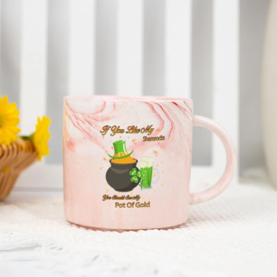 See My Pot Of Gold St Patty's Day Cute Joke Marble Mugs