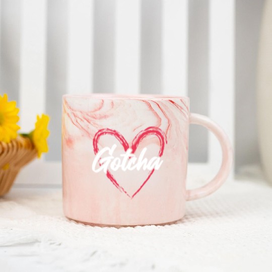 Gotcha Heart Adoption Marble Mugs