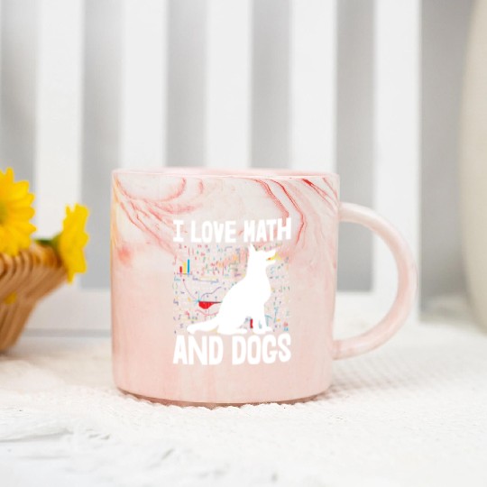 I Love Math & Dogs Marble Mugs