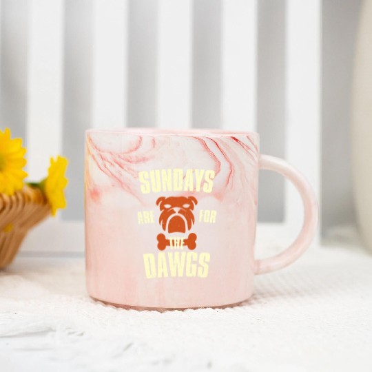Sundays are for the dogs Cleveland Ohio Marble Mugs