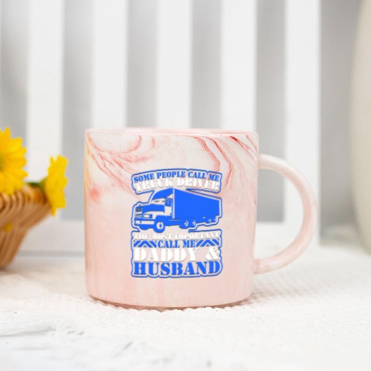 Most Important People Call Me Daddy Husband Cool Marble Mugs