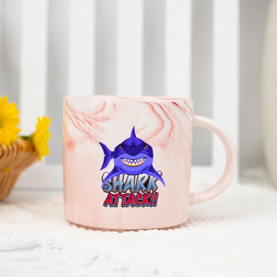 Shark Attack Marble Mugs