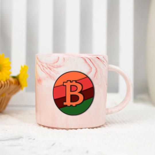 Bitcoin Logo, Btc logo Marble Mugs