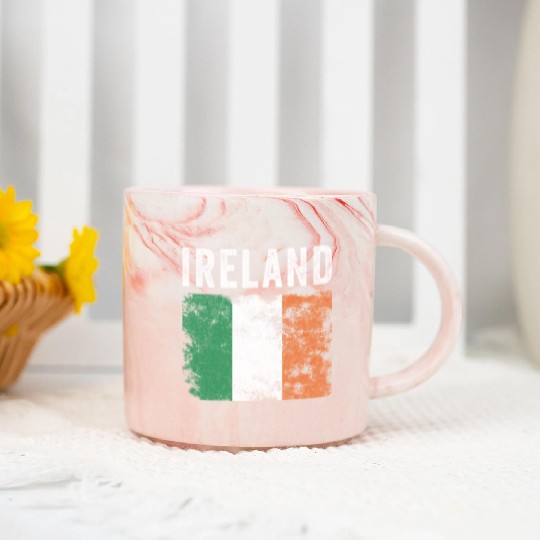 Ireland Flag Distressed - Irish Flag Marble Mugs