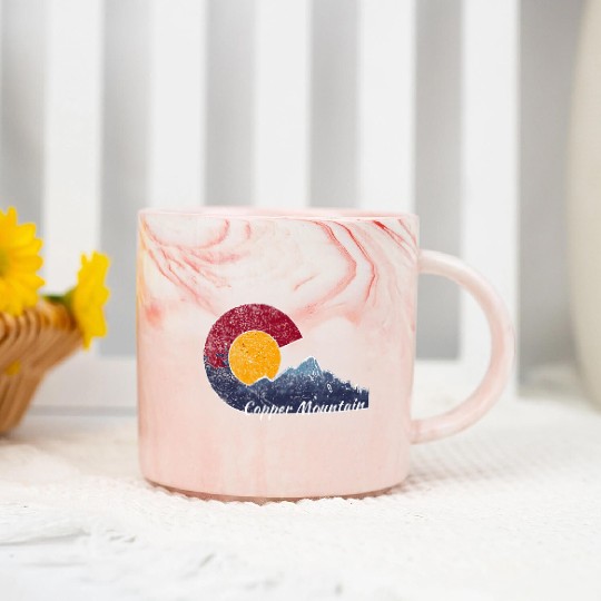 Copper Mountain Colorado Mountain Scenery Marble Mugs