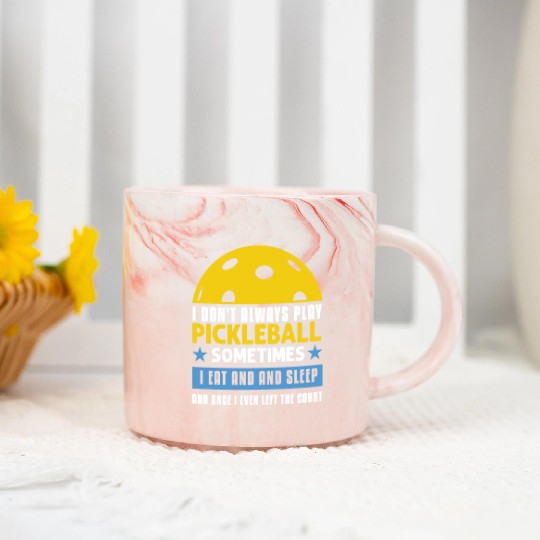 Pickleball Lovers Funny Pickleball Marble Mugs