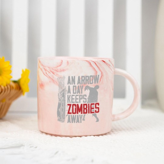 Archery Bow Archer Zombie Vintage Marble Mugs