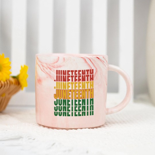 Juneteenth Black History Day Pride Gift Marble Mugs