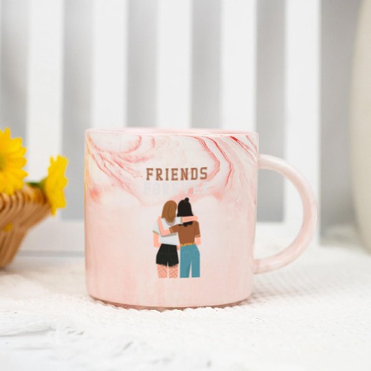 Cool Friends forever Marble Mugs for friendship day to you