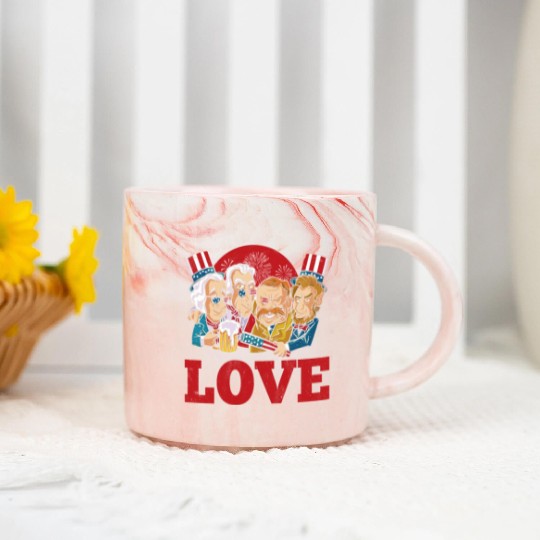 Love America American Presidents USA 4th Of July Marble Mugs