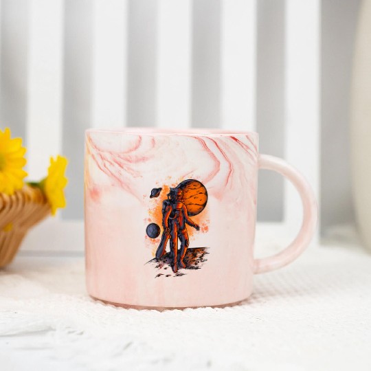 Lion astronauts in space Marble Mugs