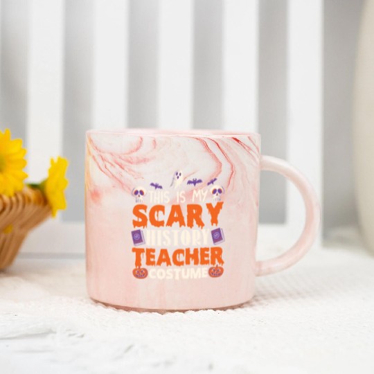 This is My Scary History Teacher Costume Halloween Marble Mugs