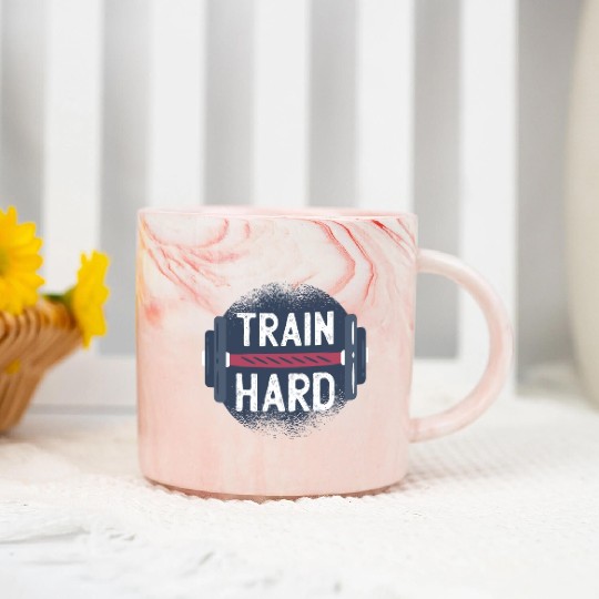 Train Hard Marble Mugs