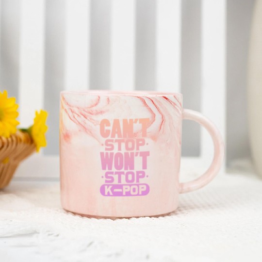 Can't Stop Won't Stop K-Pop Marble Mugs