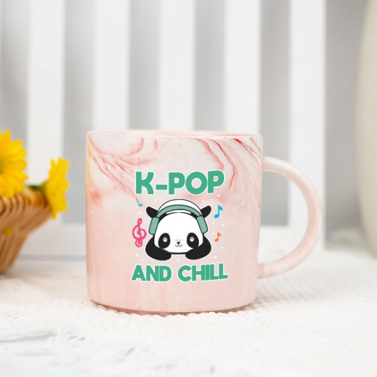 K-Pop and Chill Marble Mugs