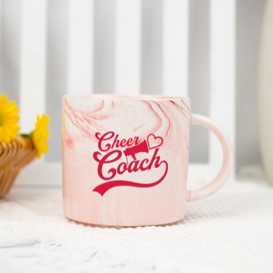 love cheer coach megaphone Marble Mugs