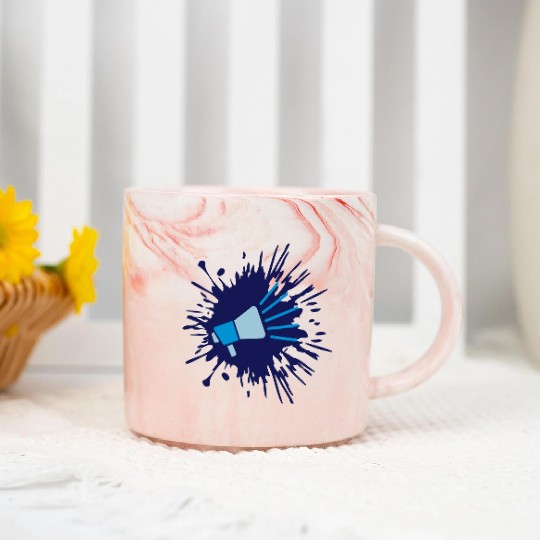 color blob icon megaphone Marble Mugs