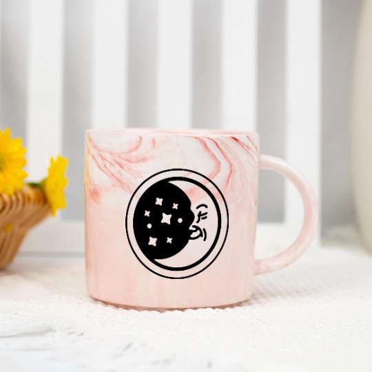 Happy Moon Marble Mugs