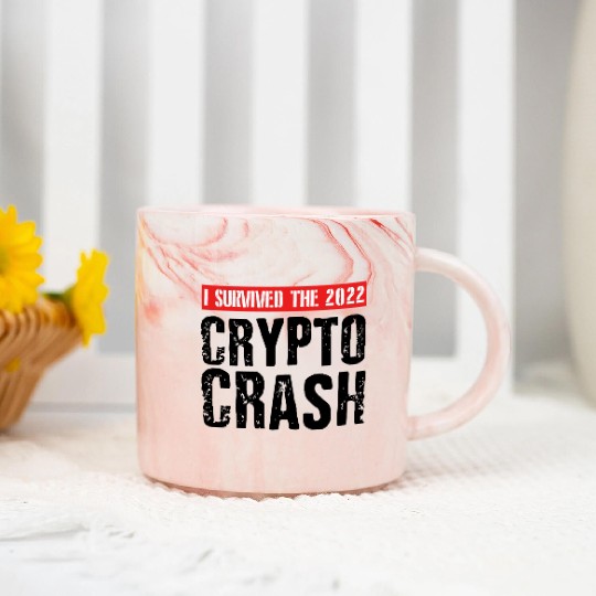 I SURVIVED THE 2022 CRYPTO CRASH Marble Mugs