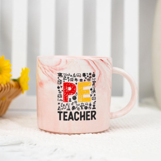 Physical Education Teacher PE Teacher Marble Mugs