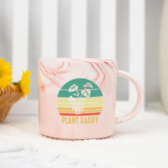 Plant Daddy Funny Gardening Houseplants Landscapin Marble Mugs