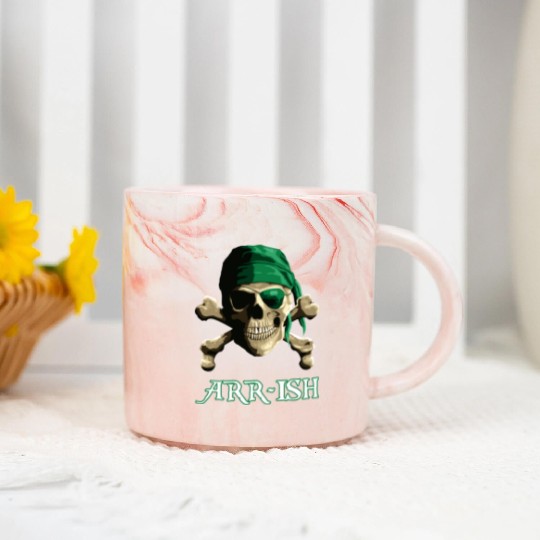 Arrish Funny Pirate Saint Patricks Day Marble Mugs