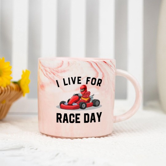 I Live For Race Day Marble Mugs