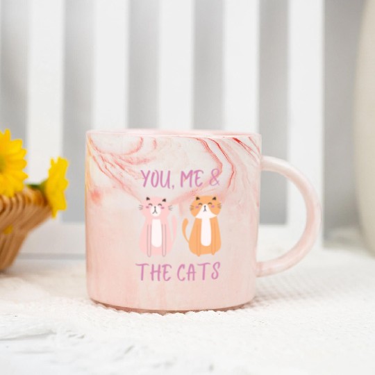 ask me about my cat funny cat Marble Mugs