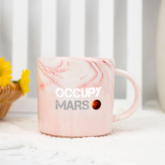 OCCUPY MARS Marble Mugs