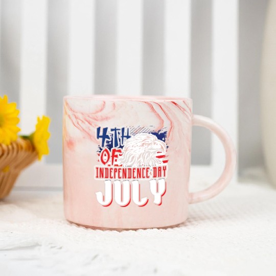 Eagle America American Flag 4th Of July Marble Mugs