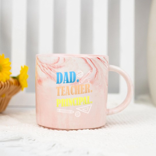 Dad Teacher Principal Homeschooling Homeschool Marble Mugs