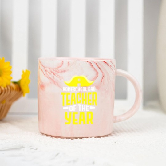 Homeschooling Dad Teacher Of The Year Homeschool Marble Mugs
