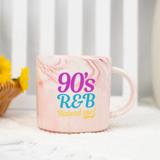 I Love The 90s 90s R&B Raised Me Marble Mugs