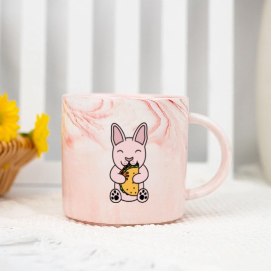 Sphynx Cat Taco Lover Marble Mugs