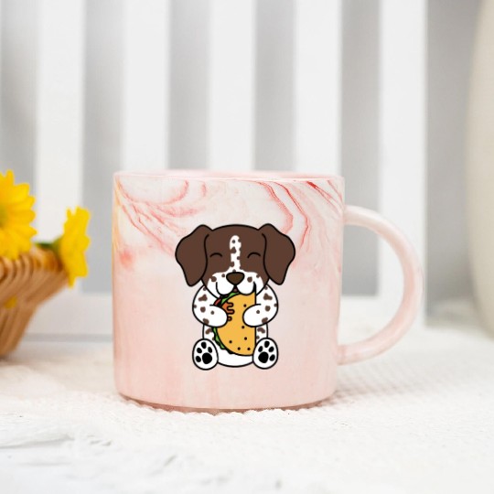 German Shorthaired Pointer Taco Lover Marble Mugs