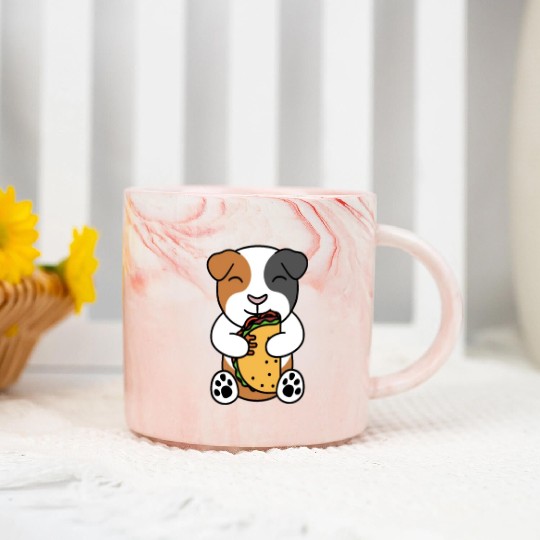 Guinea Pig Taco Lover Marble Mugs