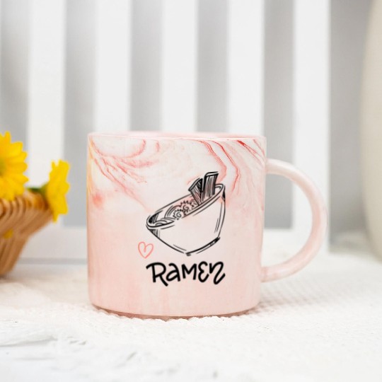 Ramen Bowl Marble Mugs