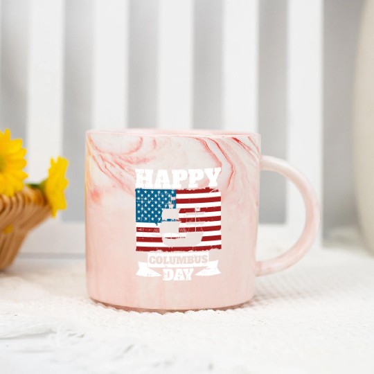 Columbus Day Italian Pride Marble Mugs