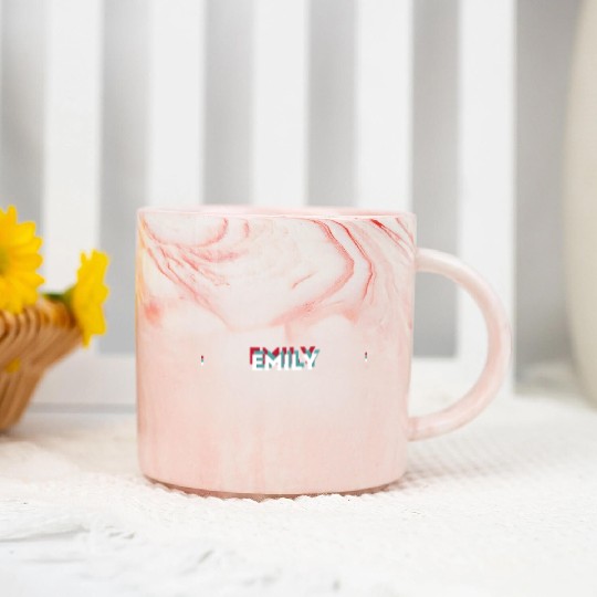 Emily Name - Funny Name Emily 80s theme Marble Mugs