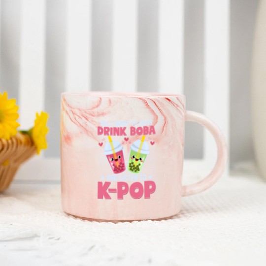 All I Want To Do Is Drink Boba & Listen to K-POP Marble Mugs