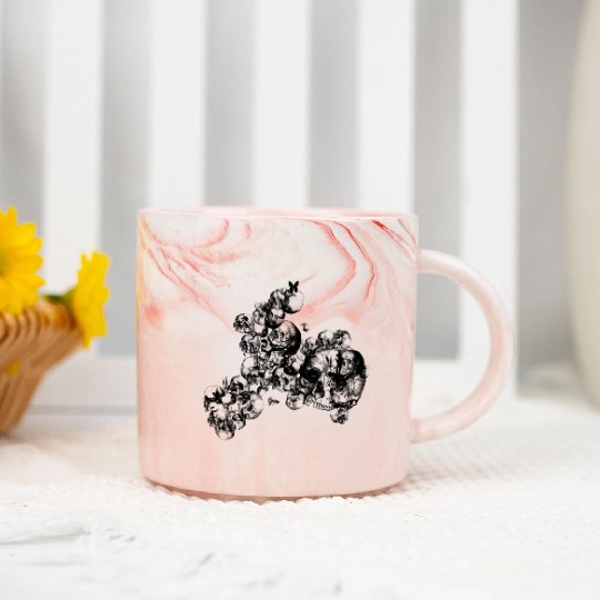 Biker Life_Combination Of Skulls Marble Mugs